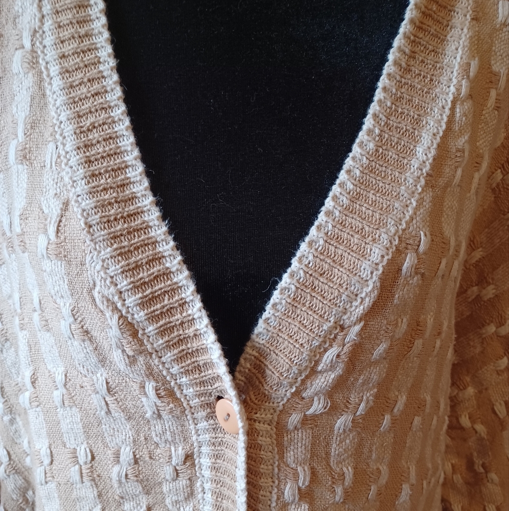 Vintage Pronto Moda Cable Cardigan Sweater Plus Size